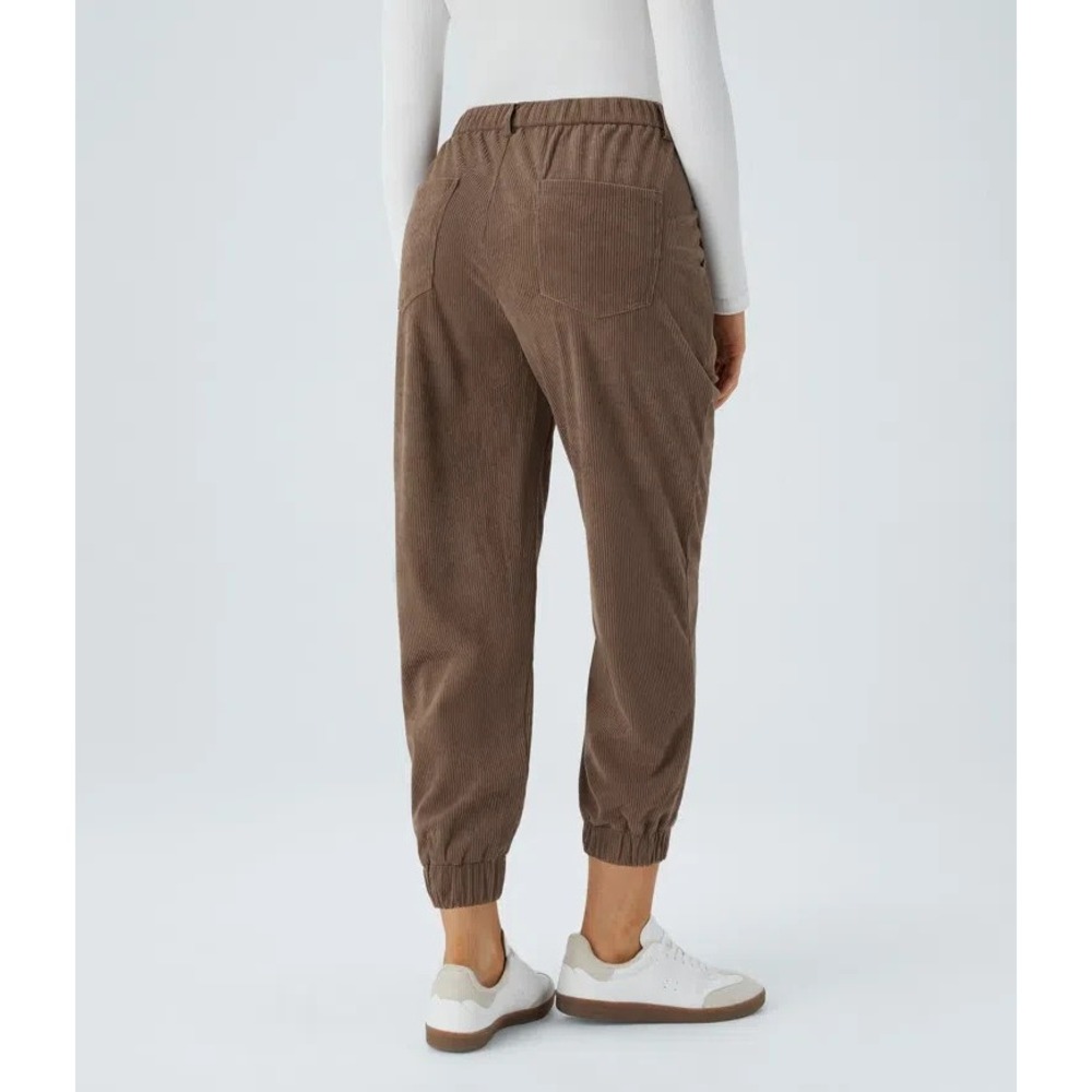 Halara Joggers Womens Medium (30x26) Brown Corduroy Casual Pants Earth - Picture 12 of 12